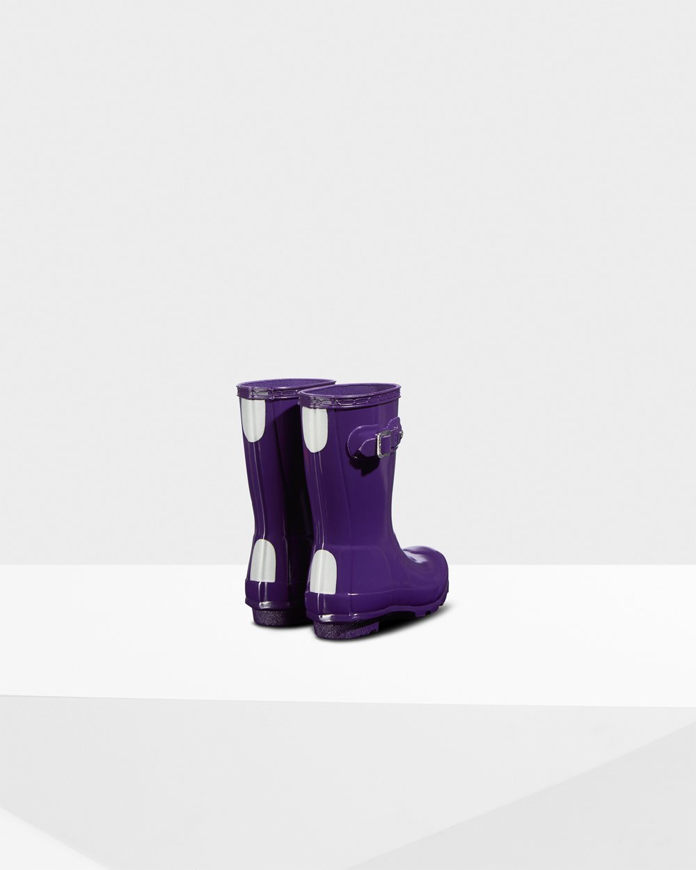 Kids Hunter Original Little Gloss | Rain Boots Blue Purple | NZ-97532-VRCM